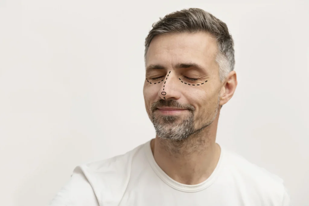 man getting ready for Turkish rhinoplasty
