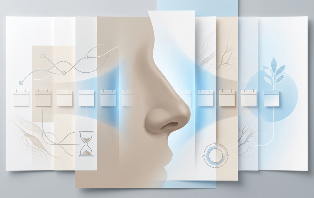 Concept image showing safe timing and healing before revision rhinoplasty